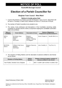 thumbnail of Notice of Poll – Bingham West
