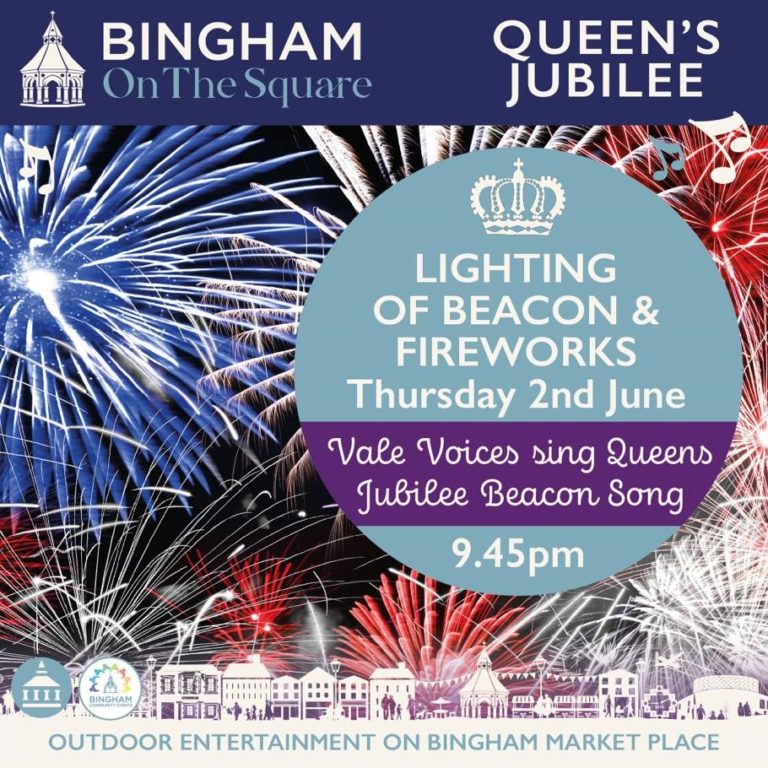 Queen's Jubilee Lighting of Beacon and Fireworks Bingham Town Council