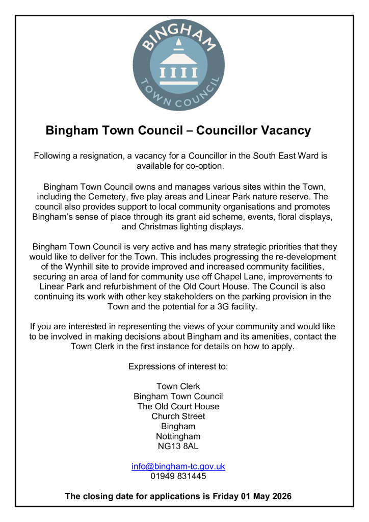 thumbnail of Co-option Vacancy Advert March 2026- South East Ward